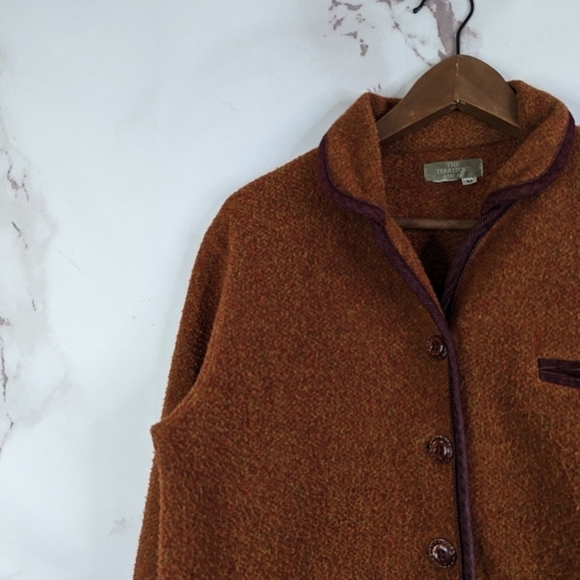 The Territory Ahead Jacket Womens Medium Wool Coat Button Orange Brown Corduroy - Picture 2 of 12